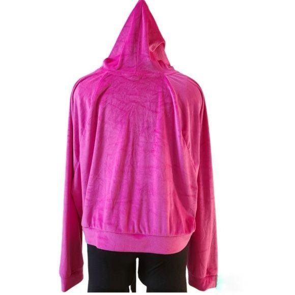 VICTORIA'S SECRET Hot Pink Velour Zip Up Hoodie Size XXL - Picture 13 of 14